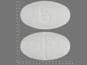 White Oval pill with imprint b;923;400 — Ethambutol hydrochloride Ethambutol hydrochloride 400 mg; (view 2)
