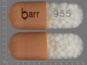 Brown Capsule pill with imprint barr;955 — Dextroamphetamine sulfate Dextroamphetamine sulfate 10 mg; (view 2)