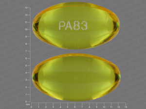 Yellow Capsule pill with imprint PA83 — Benzonatate Benzonatate 200 mg; (view 2)