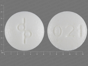 White Round pill with imprint dp;021 — {21 (desogestrel/ethinyl estradiol/5 (ethinyl estradiol/2 (inert ingredients 0.15 mg/0.02 mg/0.01 mg/1 mg (view 3)