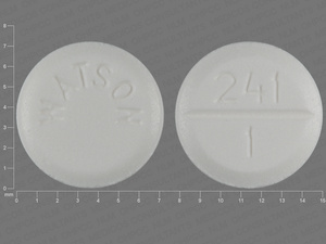 White Round pill with imprint 241;1;WATSON — Lorazepam Lorazepam 1 mg; (view 4)