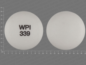 White Round pill with imprint WPI;339 — Diclofenac sodium Diclofenac sodium 75 mg; (view 2)