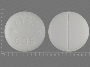 White Round pill with imprint WATSON;606 — Labetalol hydrochloride Labetalol hydrochloride 200 mg; (view 4)