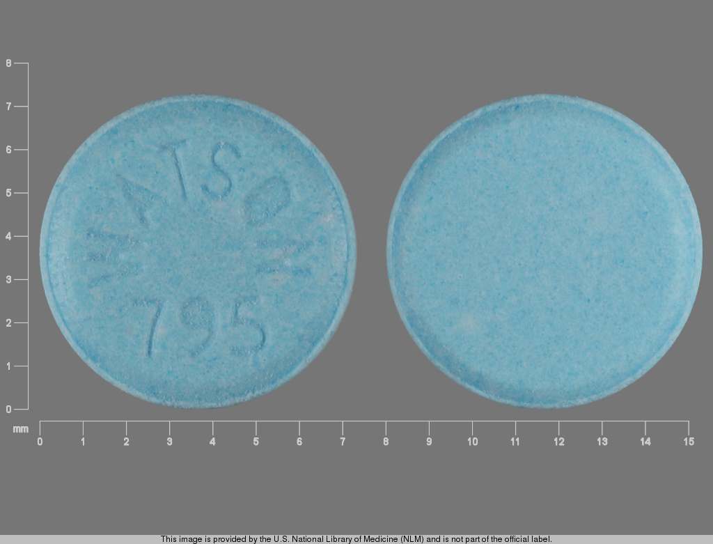 Blue Round pill with imprint WATSON;795 — Dicyclomine hydrochloride 20 mg (view 2)