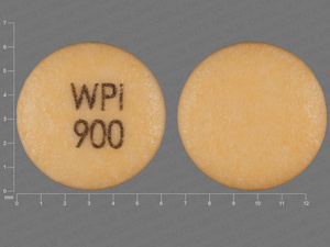 Orange Round pill with imprint WPI;900 — Glipizide Glipizide 2.5 mg; (view 4)