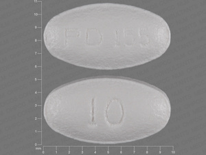 White Oval pill with imprint PD;155;10 — Atorvastatin 10 mg (view 2)