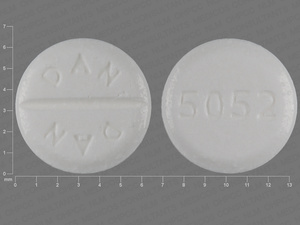 White Round pill with imprint DAN;DAN;5052 — Prednisone Prednisone 5 mg; (view 3)