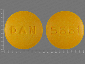 Yellow Round pill with imprint DAN;5661 — Sulindac Sulindac 150 mg; (view 2)