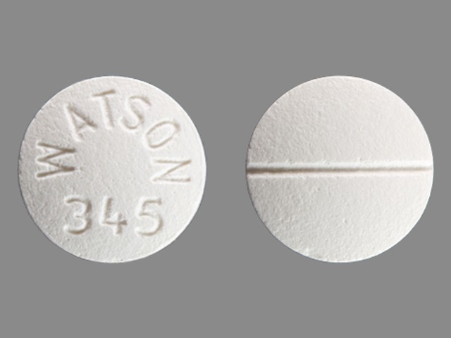 White Round pill with imprint WATSON;345 — Verapamil hydrochloride Verapamil hydrochloride 120 mg; (view 7)