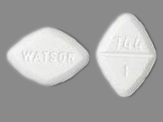 White Diamond pill with imprint WATSON;744;1 — Estazolam Estazolam 1 mg; (view 2)