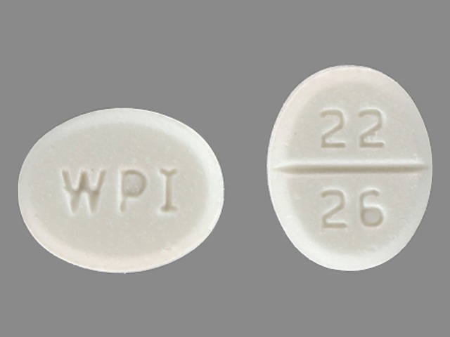 White Oval pill with imprint WPI;22;26 — Desmopressin acetate 0.2 mg (view 2)