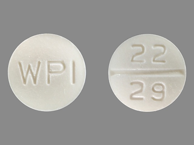 White Round pill with imprint WPI;2229 — Metoclopramide hydrochloride Metoclopramide hydrochloride 10 mg; (view 2)