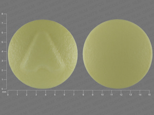 Orange Round pill with imprint A — Aspirin Aspirin 325 mg; (view 3)