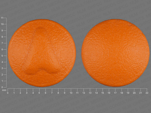 Orange Round pill with imprint A — Aspirin Aspirin 325 mg; (view 4)