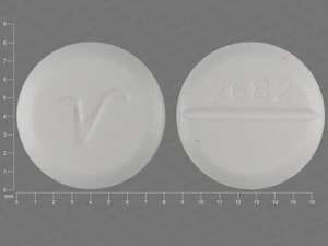 White Round pill with imprint 2682;V — Diazepam Diazepam 2 mg; (view 3)
