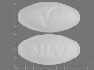 White Oval pill with imprint 3169;V — Furosemide Furosemide 20 mg; (view 2)
