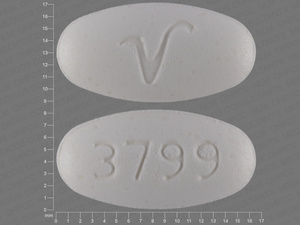 White Oval pill with imprint 3799;V — Isosorbide mononitrate Isosorbide mononitrate 120 mg; (view 2)
