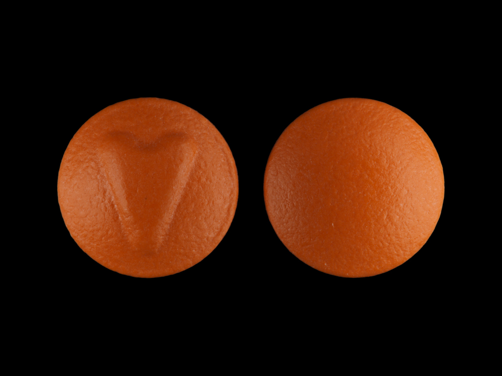 Orange Round pill with imprint T — Enteric coated aspirin Aspirin 325 mg; (view 2)