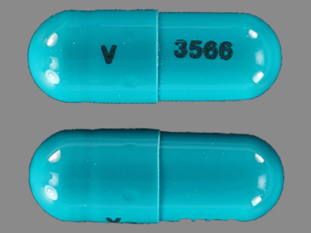 Blue Capsule pill with imprint V;3566 — Hydrochlorothiazide 12.5 mg (view 2)