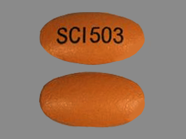 Orange Oval pill with imprint SCI;503 — Nisoldipine Nisoldipine 34 mg; (view 2)