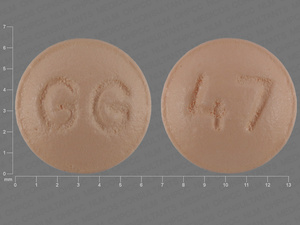 Brown Round pill with imprint GG;47 — Imipramine hydrochloride Imipramine hydrochloride 25 mg; (view 2)