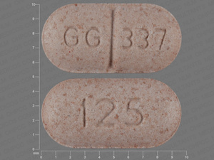 Brown Capsule pill with imprint 125;GG;337 — Levothyroxine sodium Levothyroxine sodium 125 ug; (view 2)