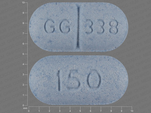 Blue Capsule pill with imprint 150;GG;338 — Levothyroxine sodium Levothyroxine sodium 150 ug; (view 2)