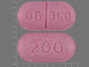 Pink Capsule pill with imprint 200;GG;340 — Levothyroxine sodium Levothyroxine sodium 200 ug; (view 2)
