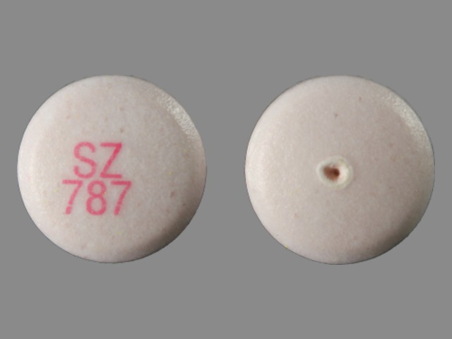 Pink Round pill with imprint SZ;787 — Carbamazepine 200 mg (view 2)