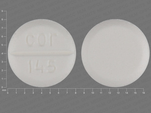 White Round pill with imprint cor;145 — Benztropine mesylate Benztropine mesylate 2 mg; (view 2)