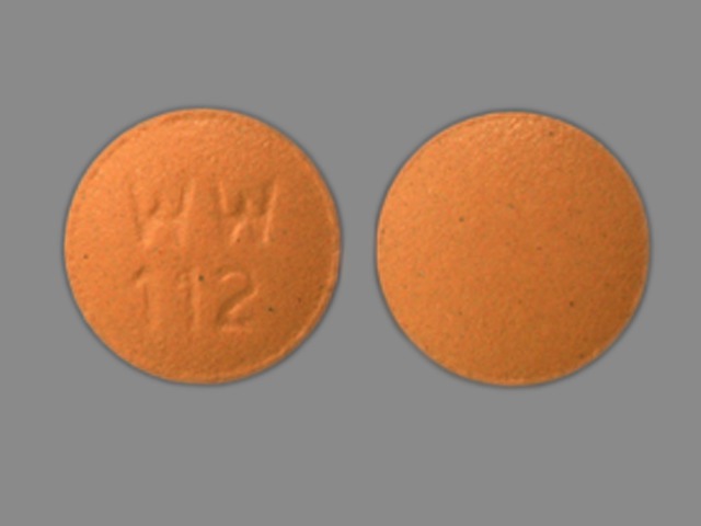 Orange Round pill with imprint WW;112 — Doxycycline Doxycycline hyclate 100 mg; (view 3)