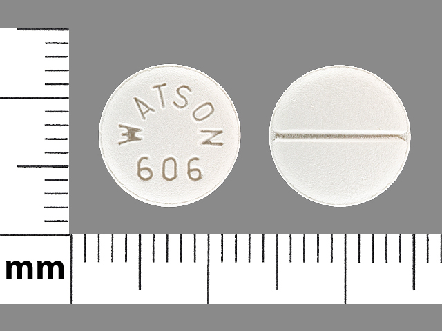 White Round pill with imprint WATSON;606 — Labetalol hydrochloride Labetalol hydrochloride 200 mg; (view 2)