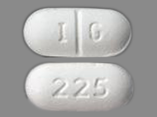 White Capsule pill with imprint 225;IG — Gemfibrozil Gemfibrozil 600 mg; (view 2)