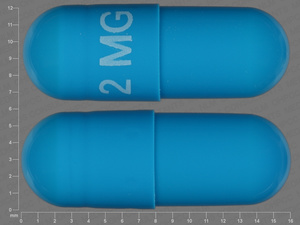 Blue Capsule pill with imprint 2;MG — Tizanidine 2 mg (view 2)