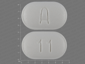 White Capsule pill with imprint 11;A — Mirtazapine Mirtazapine 7.5 mg; (view 3)