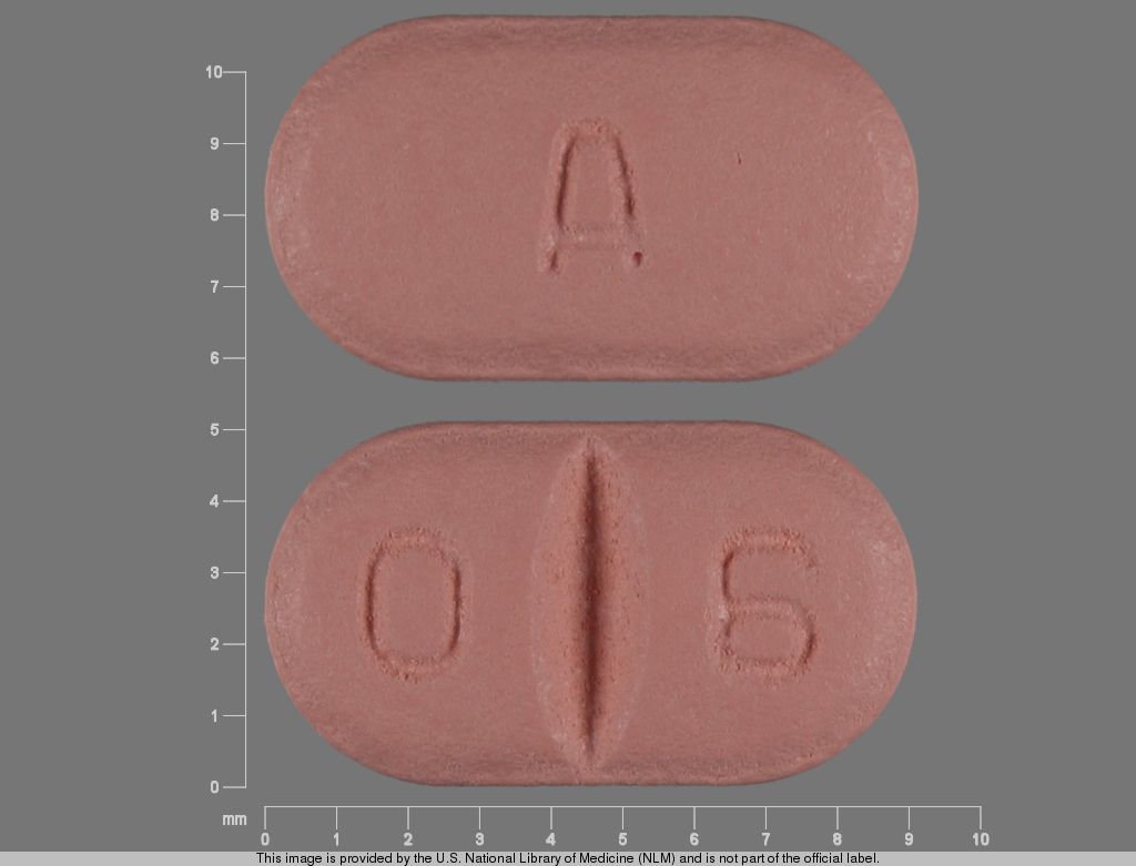 Pink Oval pill with imprint A;0;6 — Citalopram 20 mg (view 4)
