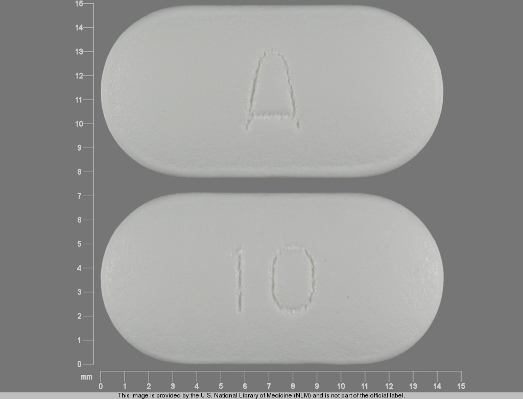 White Capsule pill with imprint 10;A — Mirtazapine Mirtazapine 45 mg; (view 2)