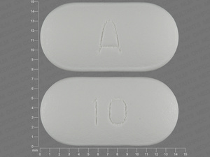 White Capsule pill with imprint 10;A — Mirtazapine Mirtazapine 45 mg; (view 5)
