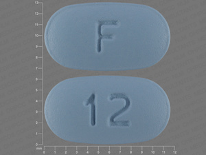 Blue Oval pill with imprint F;12 — Paroxetine hydrochloride 30 mg (view 2)