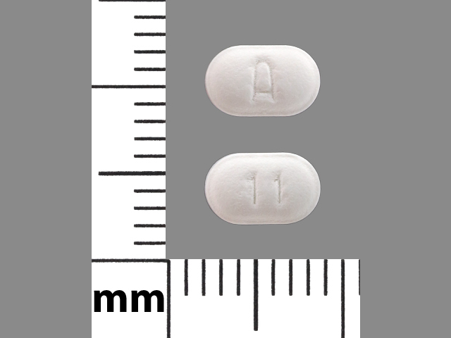 White Capsule pill with imprint 11;A — Mirtazapine Mirtazapine 7.5 mg; (view 2)