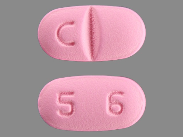 Pink Capsule pill with imprint 56;C — Paroxetine Paroxetine hydrochloride hemihydrate 20 mg; (view 2)