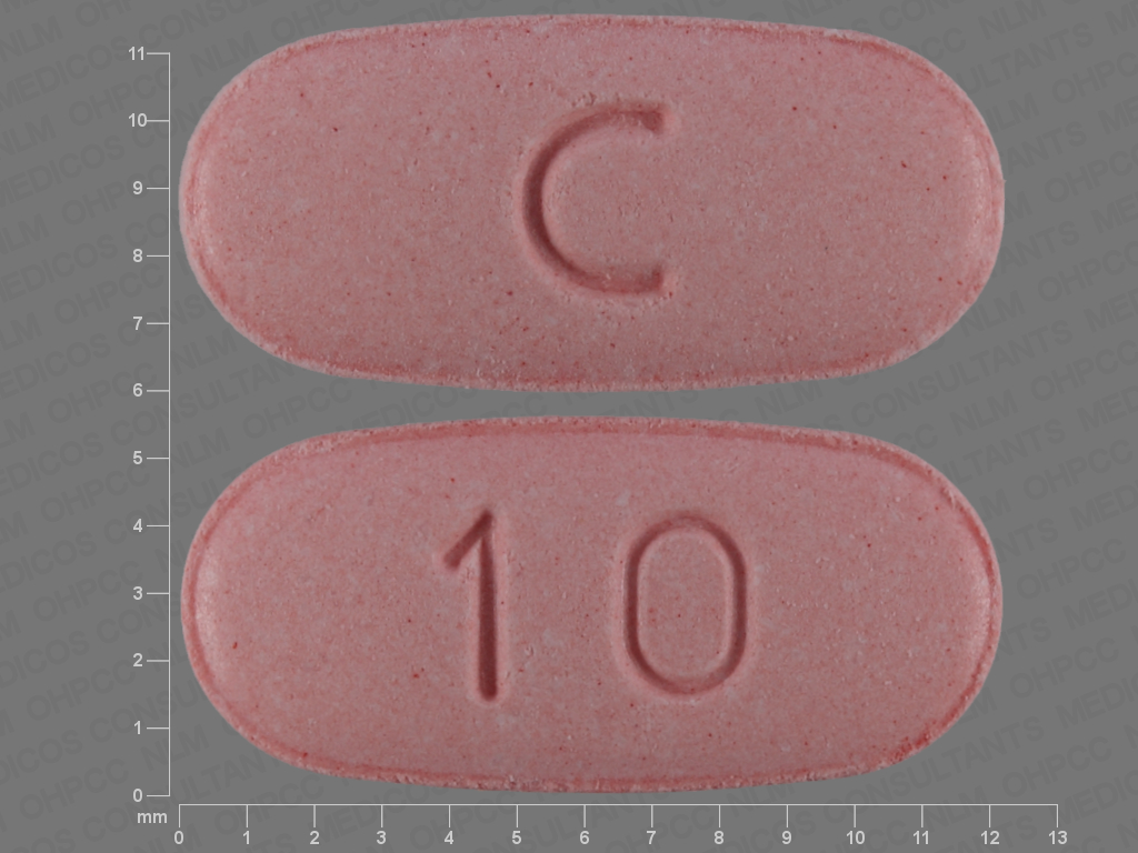 Pink Capsule pill with imprint C;10 — Fluconazole Fluconazole 150 mg; (view 2)