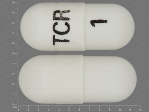 White Capsule pill with imprint TCR;1 — Tacrolimus Tacrolimus 1 mg; (view 2)