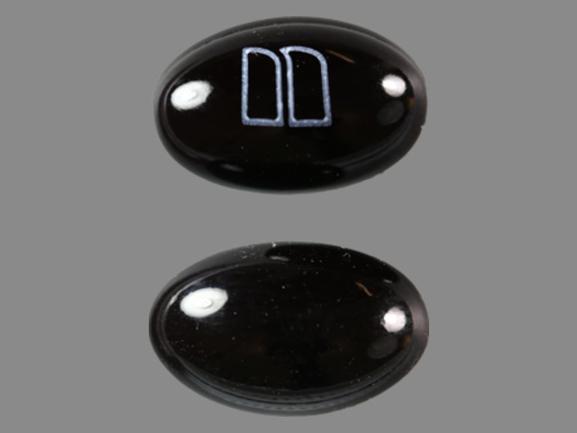 Black Capsule pill with imprint n — Nephrocaps Ascorbic acid 100 mg;thiamine 1.5 mg;riboflavin 1.7 mg;niacin 20 mg;pyridoxine 10 mg;folic acid 1 mg;cyanocobalamin 6 ug;biotin 150 ug;pantothenic acid 5 mg; (view 2)