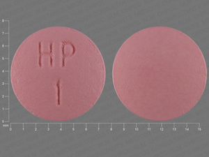 Pink Round pill with imprint HP;1 — Hydralazine hydrochloride Hydralazine hydrochloride 10 mg; (view 3)