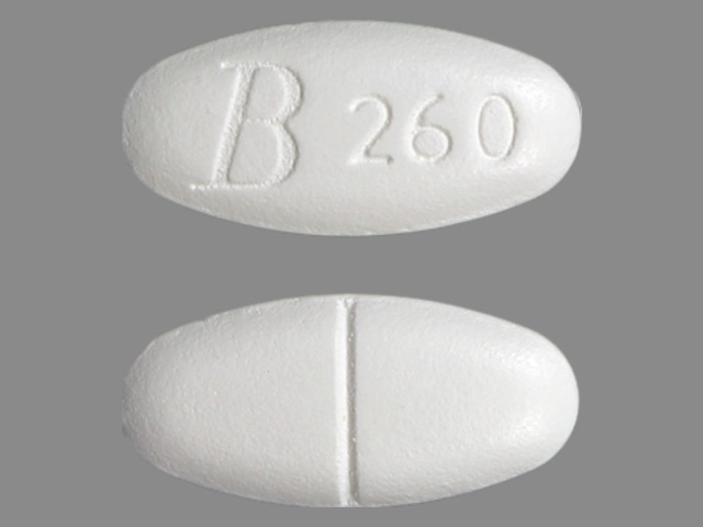 White Oval pill with imprint B260 — Gemfibrozil Gemfibrozil 600 mg; (view 2)