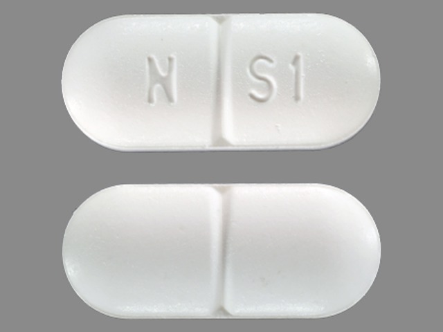 White Oval pill with imprint NS;1 — Sucralfate Sucralfate 1 g; (view 2)