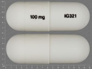 White Capsule pill with imprint IG321;100mg — Gabapentin Gabapentin 100 mg; (view 4)