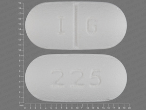 White Oval pill with imprint 225;I;G — Gemfibrozil Gemfibrozil 600 mg; (view 2)