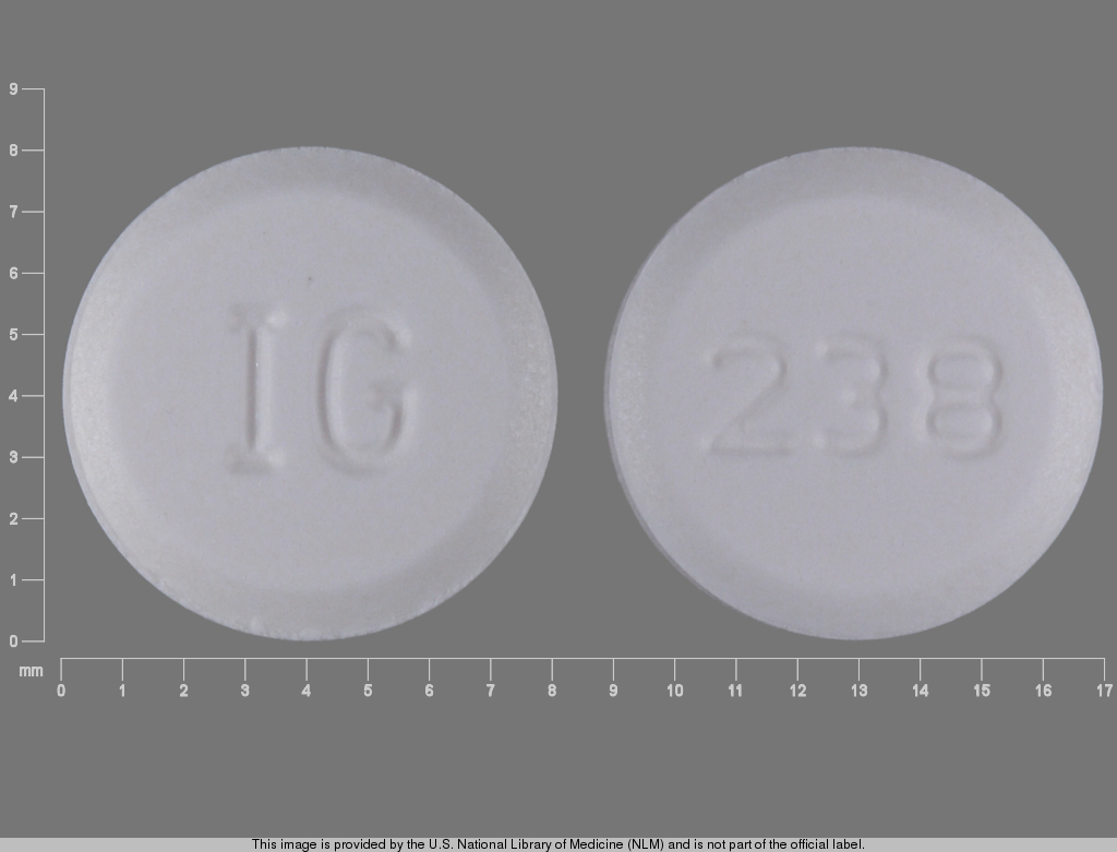 White Round pill with imprint 238;IG — Amlodipine besylate Amlodipine besylate 5 mg; (view 2)